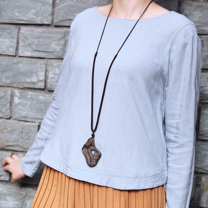 Ancient Long Sweater Wooden Chain