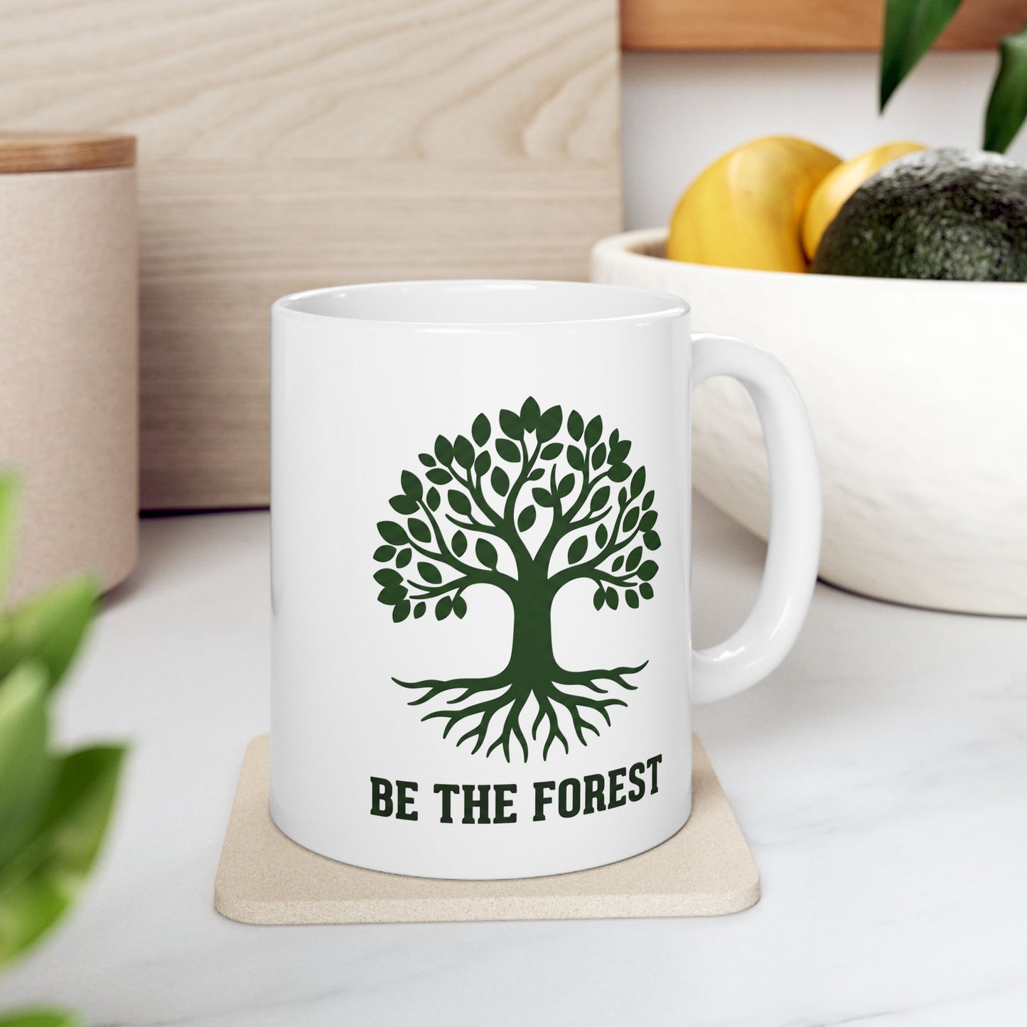 Ceramic Mug — Be The Forest Botanical Coffee Tea Cup (11oz/15oz)