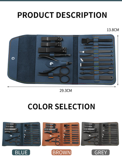 16pcs set Nail Clipper Cutter Trimmer Ear Pick Grooming Kit