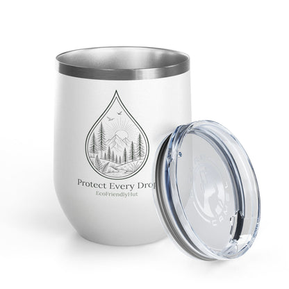 Protect Every Drop 12oz Wine Tumbler — Eco-Friendly Stainless Insulated Cup