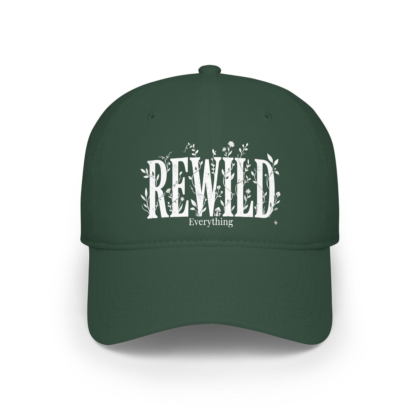 Rewild Everything Khaki Baseball Cap — Outdoor Nature, Conservation Hat