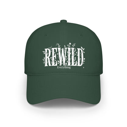 Rewild Everything Khaki Baseball Cap — Outdoor Nature, Conservation Hat