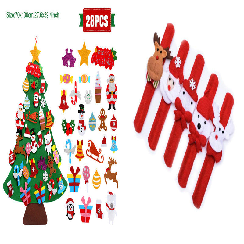 DIY Felt Christmas Tree New Year Toddler Kids Handmade Gift