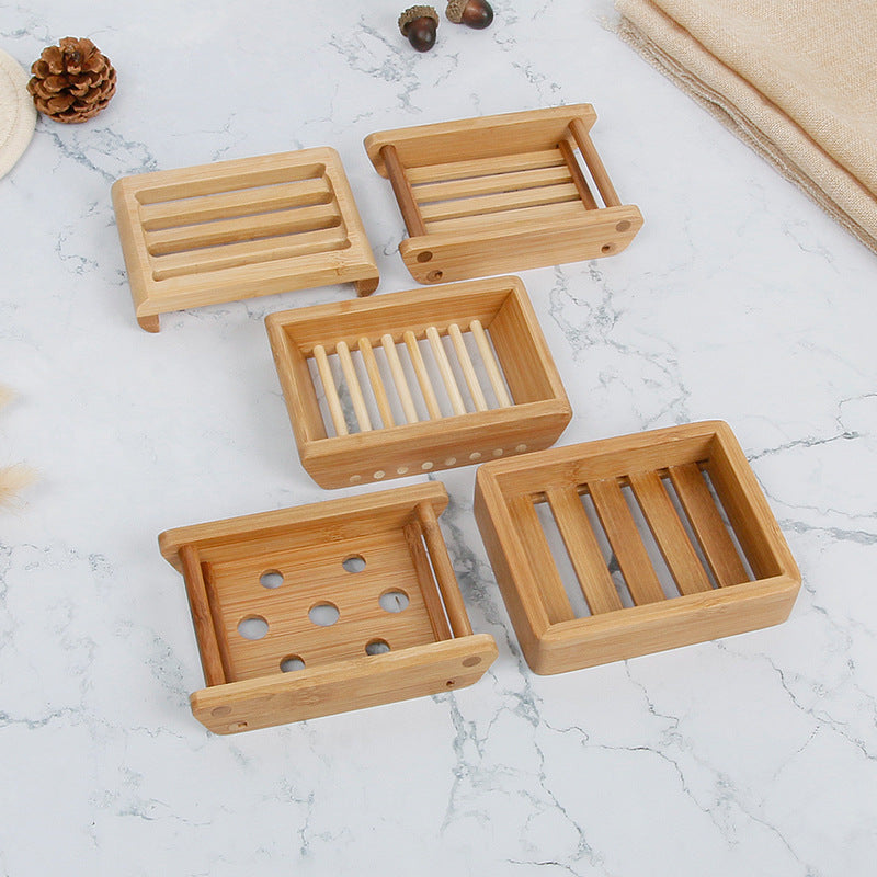 Bamboo and Wood Drain Soap Dish