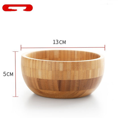 Chinese Medicine Mask Bamboo Household Salad Wooden Bowl