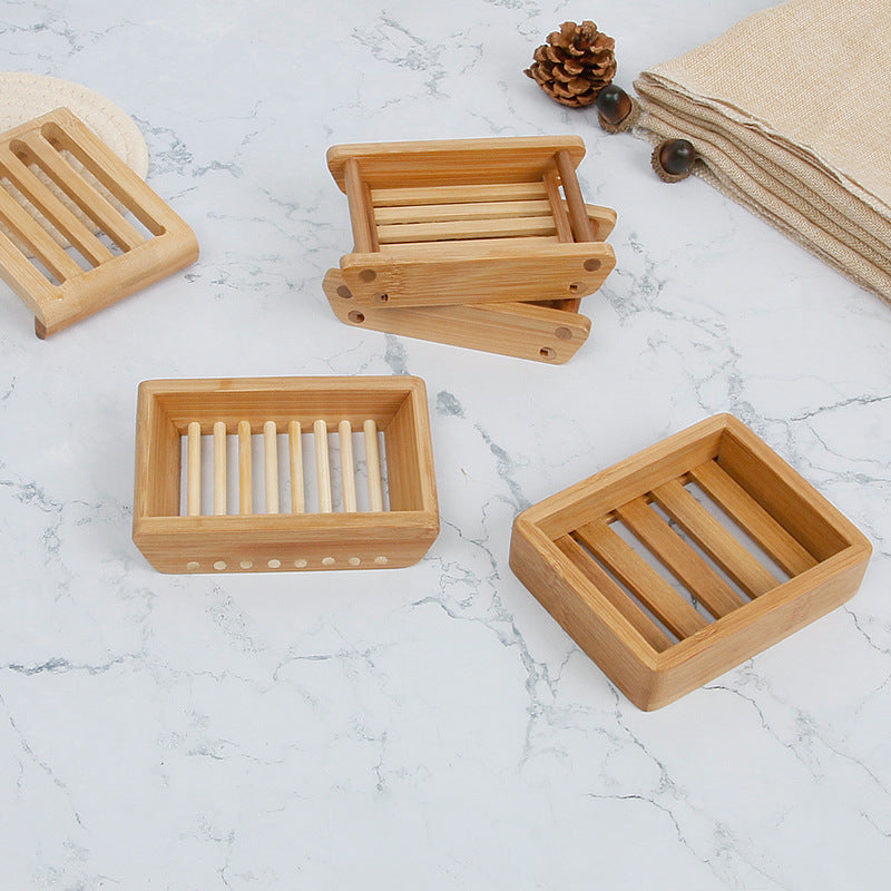 Bamboo and Wood Drain Soap Dish