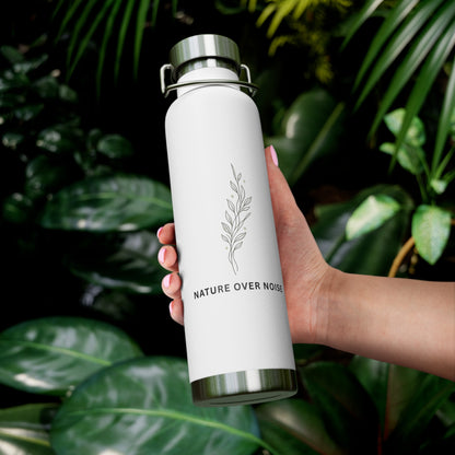 Nature Over Noise 22oz Vacuum Insulated Water Bottle — Stainless Copper-Lined Thermal Bottle
