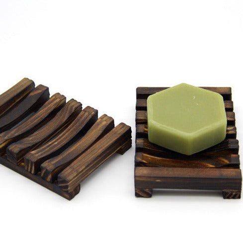 New Retro Wooden Charcoal Soap Box