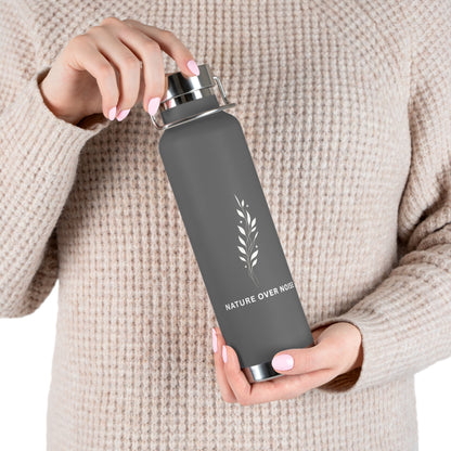 Nature Over Noise 22oz Vacuum Insulated Water Bottle — Stainless Copper-Lined Thermal Bottle