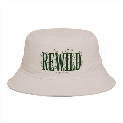 Rewild Everything Bucket Hat — Brown Outdoor Nature Hat