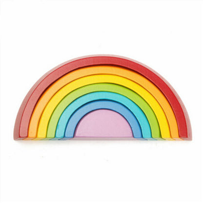 Kids Wooden Rainbow Buliding Blocks