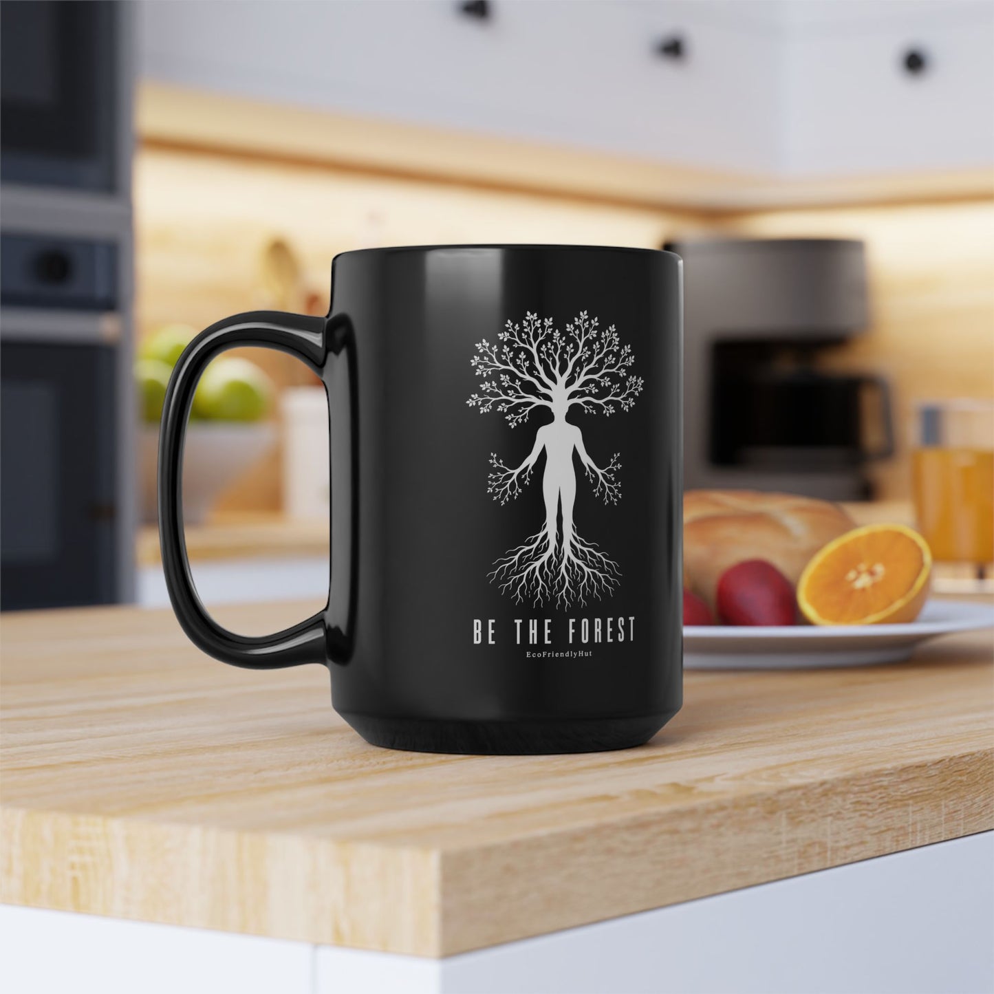 Be The Forest Black Coffee Mug — Tree of Life Inspirational 11oz/15oz