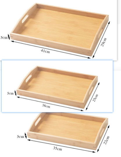 Wooden Pastry Bread Plate Breakfast Fruit Wooden Plate