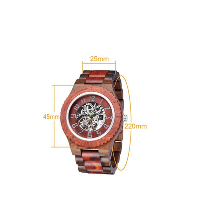 Crystal Mirror Wooden watch