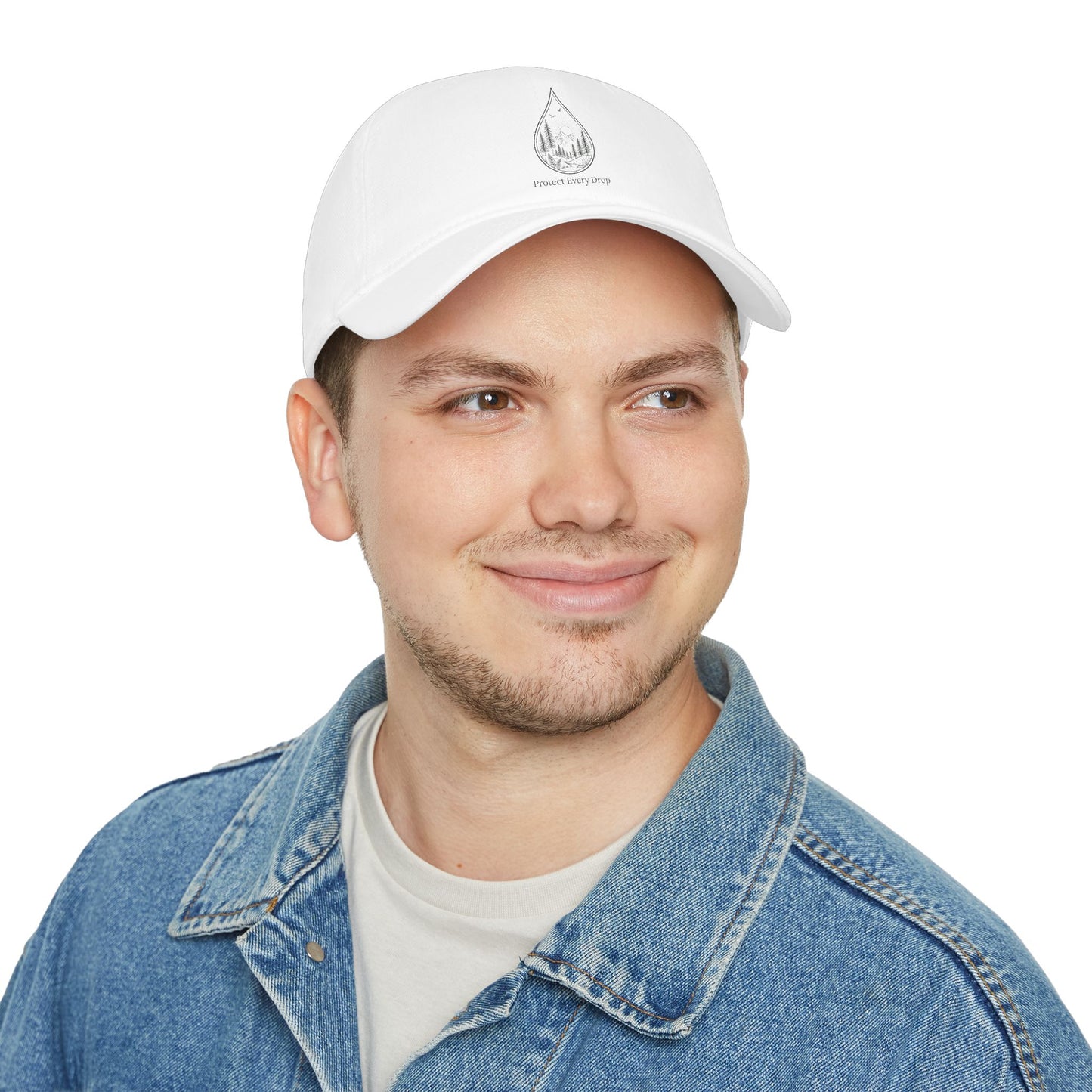 Protect Every Drop Low Profile Baseball Cap — Water Conservation Embroidered Hat