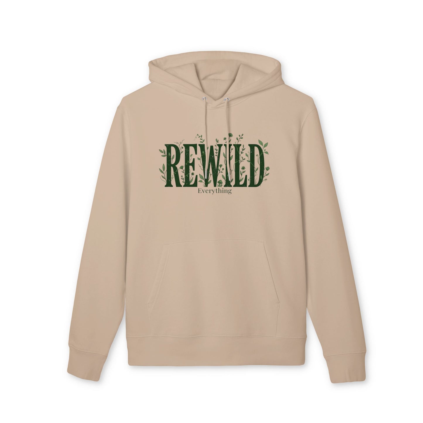 Rewild Hoodie — Botanical 'Rewild Everything' Eco Nature Sweatshirt