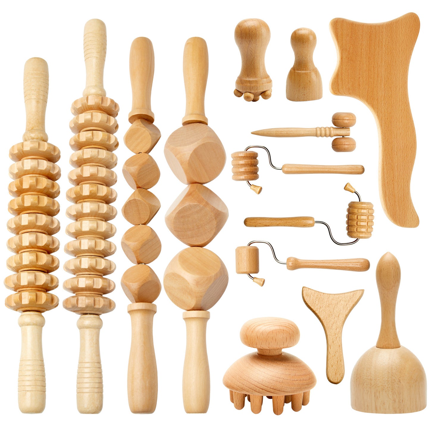 Wooden Face Massager Scraping Stick Wooden Scraping