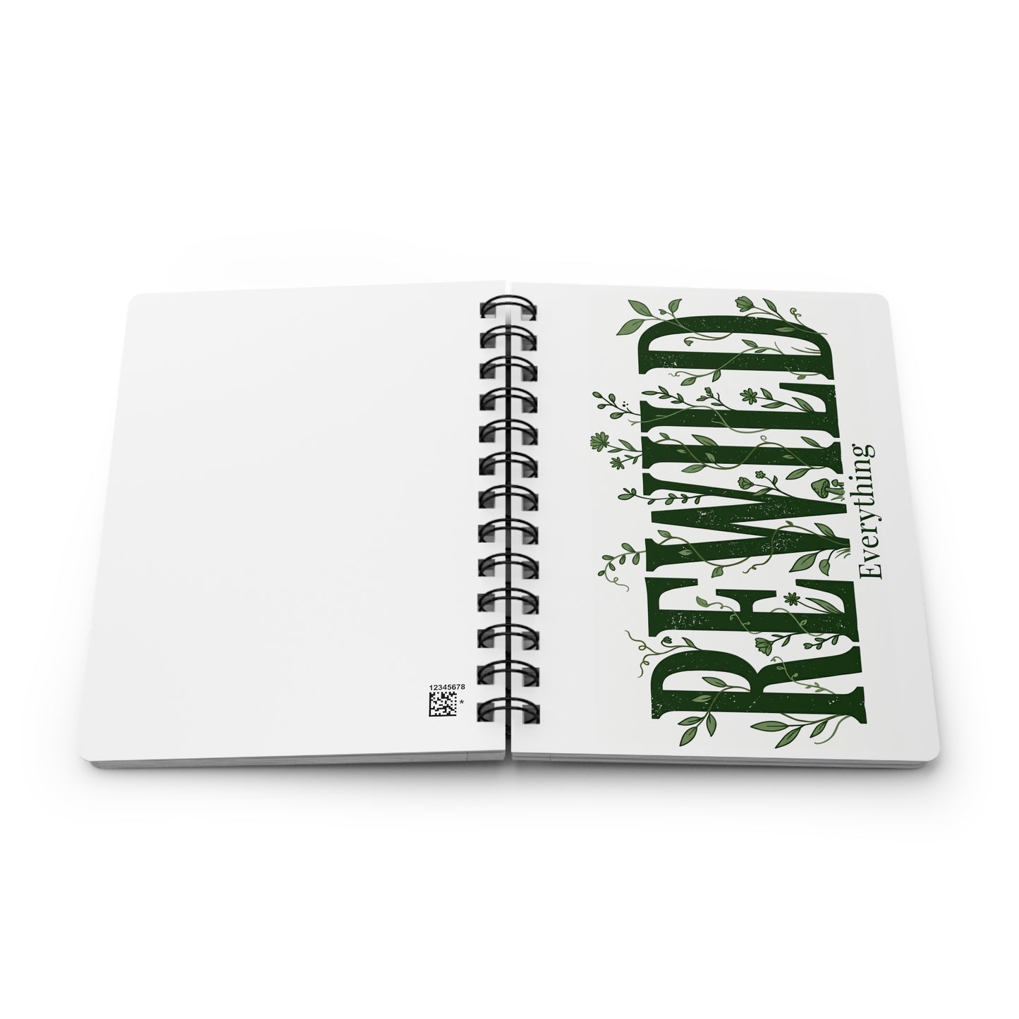 Renewed Everything Spiral Journal — Botanical Inspirational Notebook for Gratitude, Reflection & Everyday Planning
