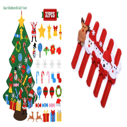 DIY Felt Christmas Tree New Year Toddler Kids Handmade Gift