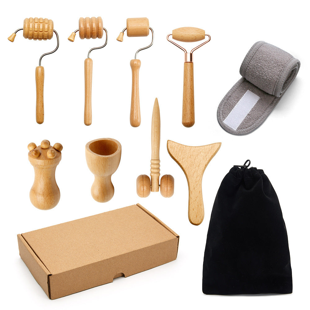 Wooden Face Massager Scraping Stick Wooden Scraping