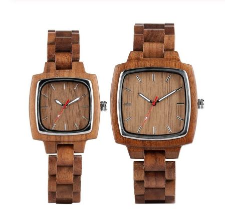 Square Bamboo Watch