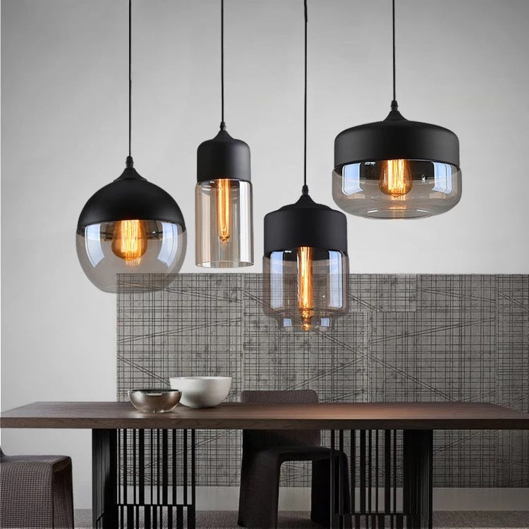 Industrial Glass Chandelier