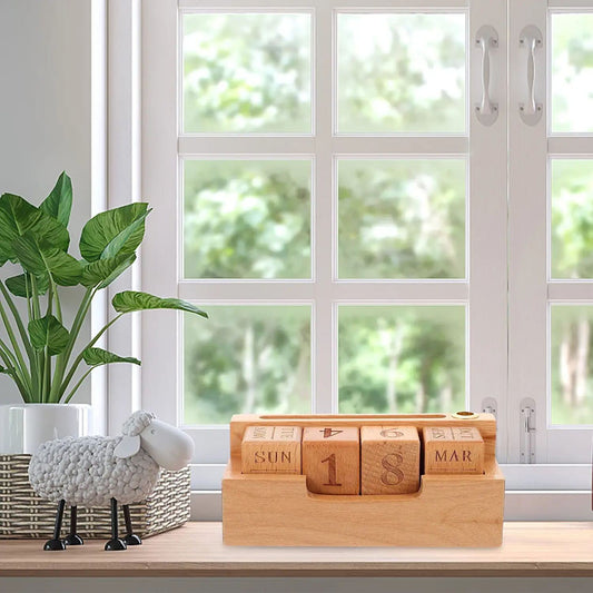 Solid Wood Creative Simple Desk Calendar