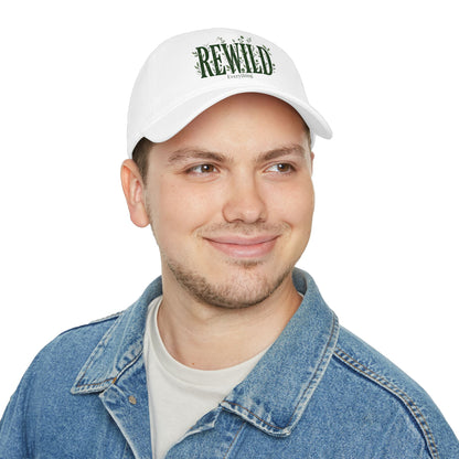 Rewild Everything Khaki Baseball Cap — Outdoor Nature, Conservation Hat
