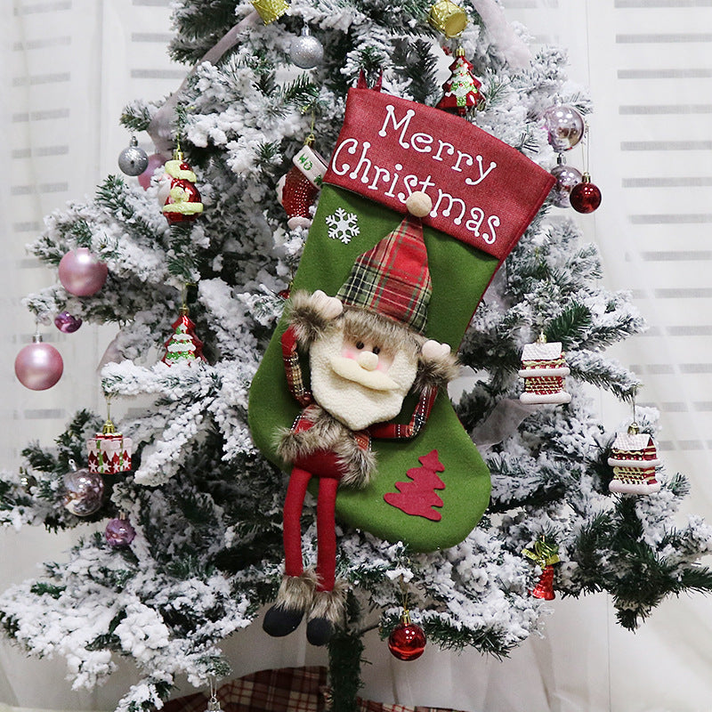 Plush Big Sock Christmas Tree Pendant