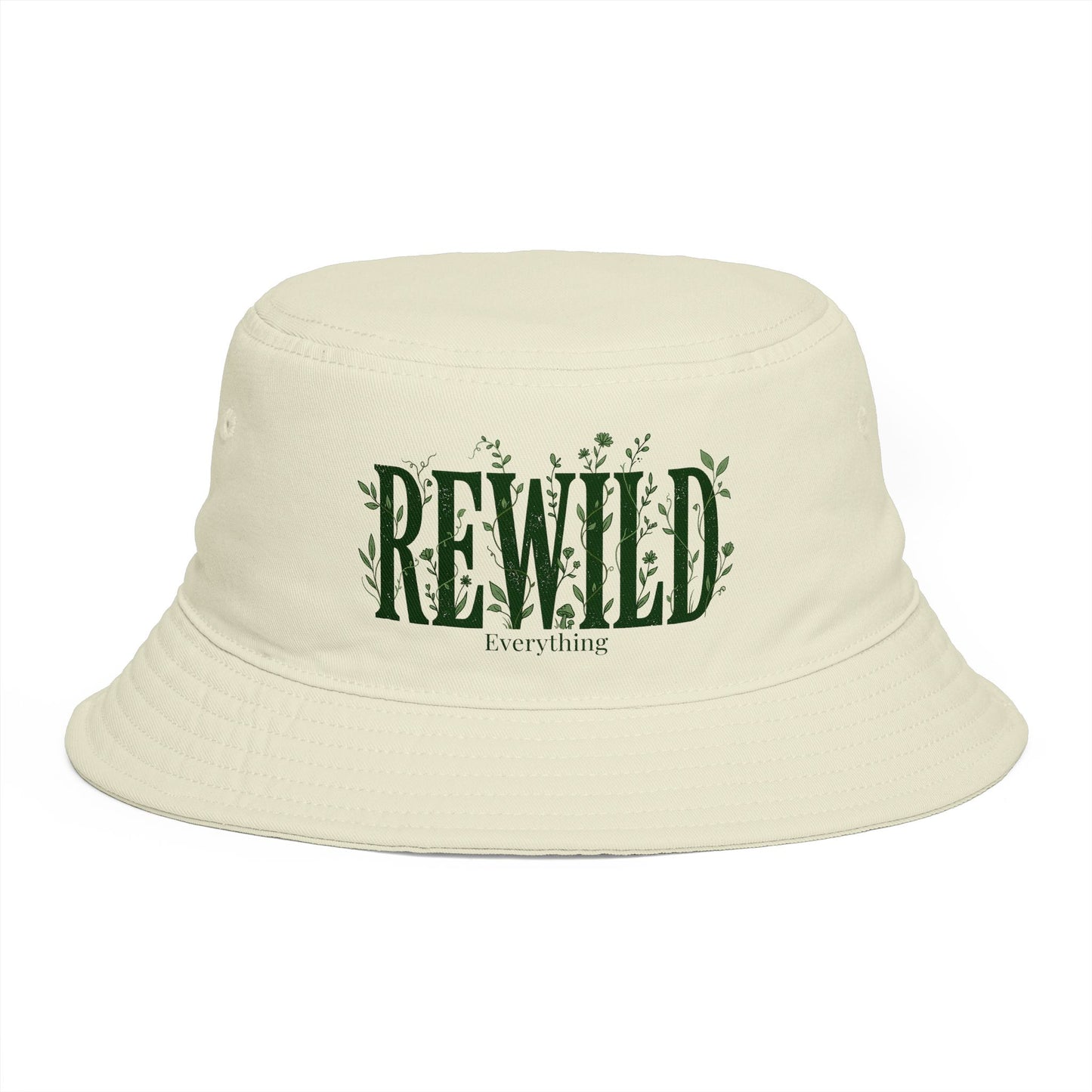 Rewild Everything Bucket Hat — Brown Outdoor Nature Hat