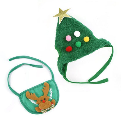 Pet Christmas Tree Shape Hat