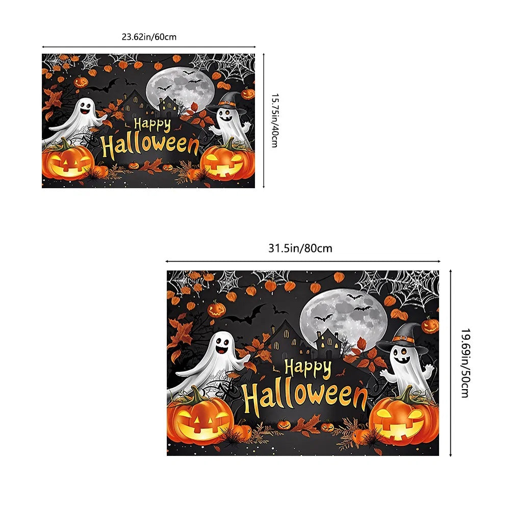 Absorbent And Non-Slip Rug Halloween Pumpkin Ghost Doormat
