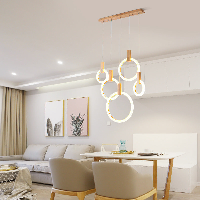Round Ring Wooden Lamp