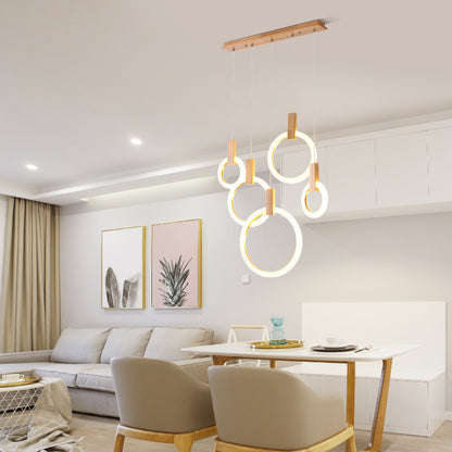 Round Ring Wooden Lamp