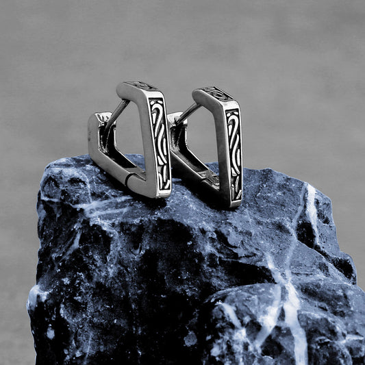 Stainless Steel Vintage Triangle High Quality Trend Titanium Steel Ear Rings