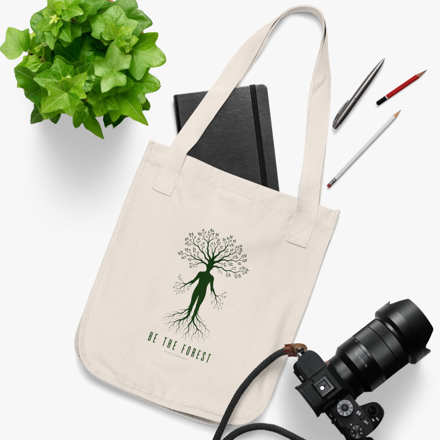 Tote Bag — "Be The Forest" Eco Canvas Tote for Nature Lovers
