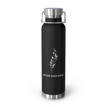 Nature Over Noise 22oz Vacuum Insulated Water Bottle — Stainless Copper-Lined Thermal Bottle