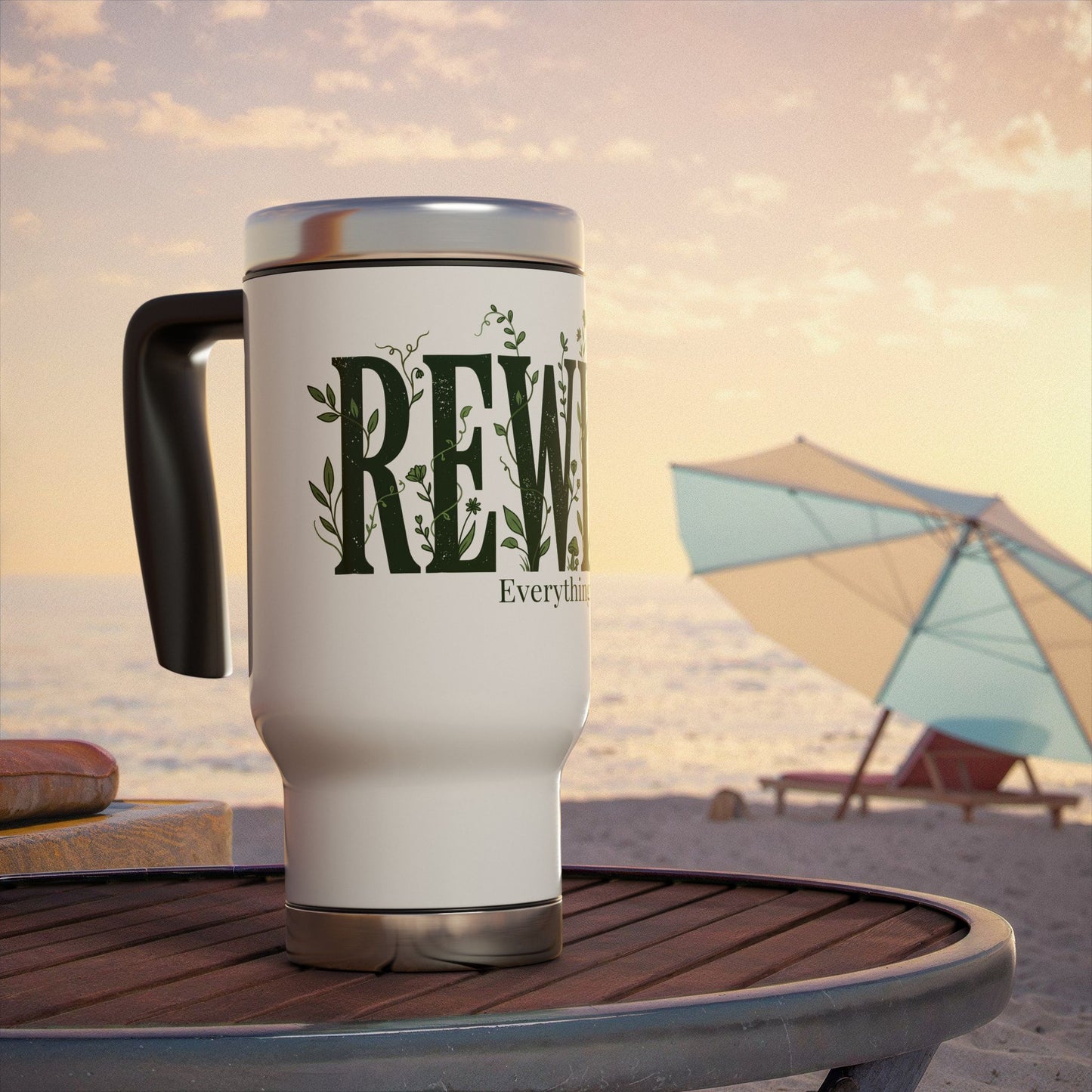 Rewild Everything Travel Mug — 14oz Stainless Steel Insulated Handle Mug