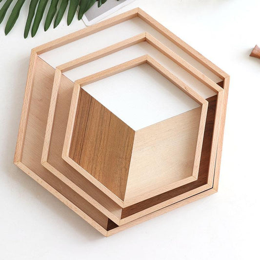 Hexagon Wooden Plate