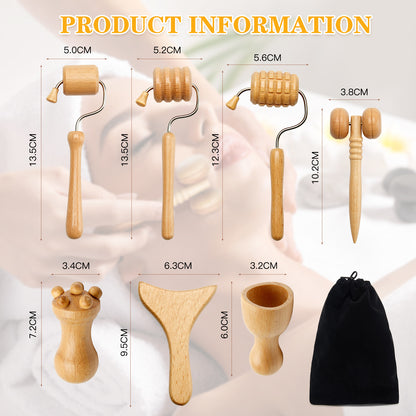 Wooden Face Massager Scraping Stick Wooden Scraping