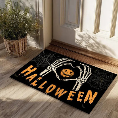 Absorbent And Non-Slip Rug Halloween Pumpkin Ghost Doormat