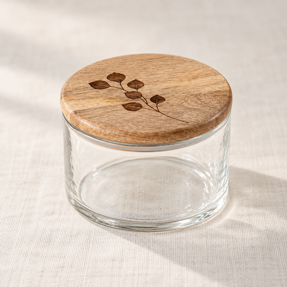 700 ml Glass Storage Jar with Wooden Lid
