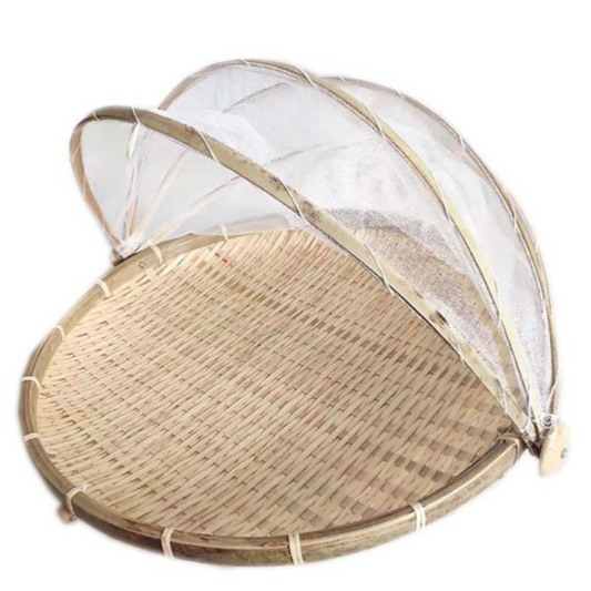 Hand-woven Food Storage Basket With Cover