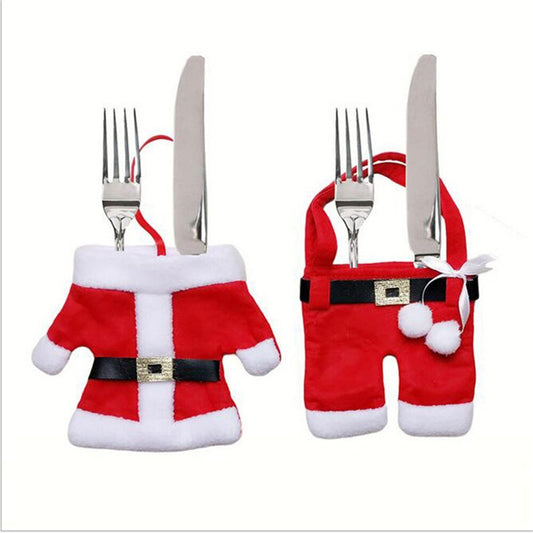 Knife and Fork Bag Christmas Tableware Set