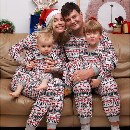Christmas Family Matching Father Mother Kids Baby Look alike Clothes Set