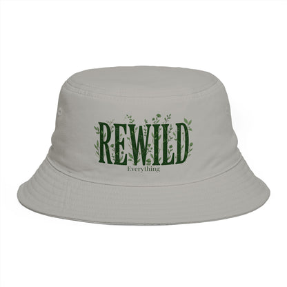 Rewild Everything Bucket Hat — Brown Outdoor Nature Hat