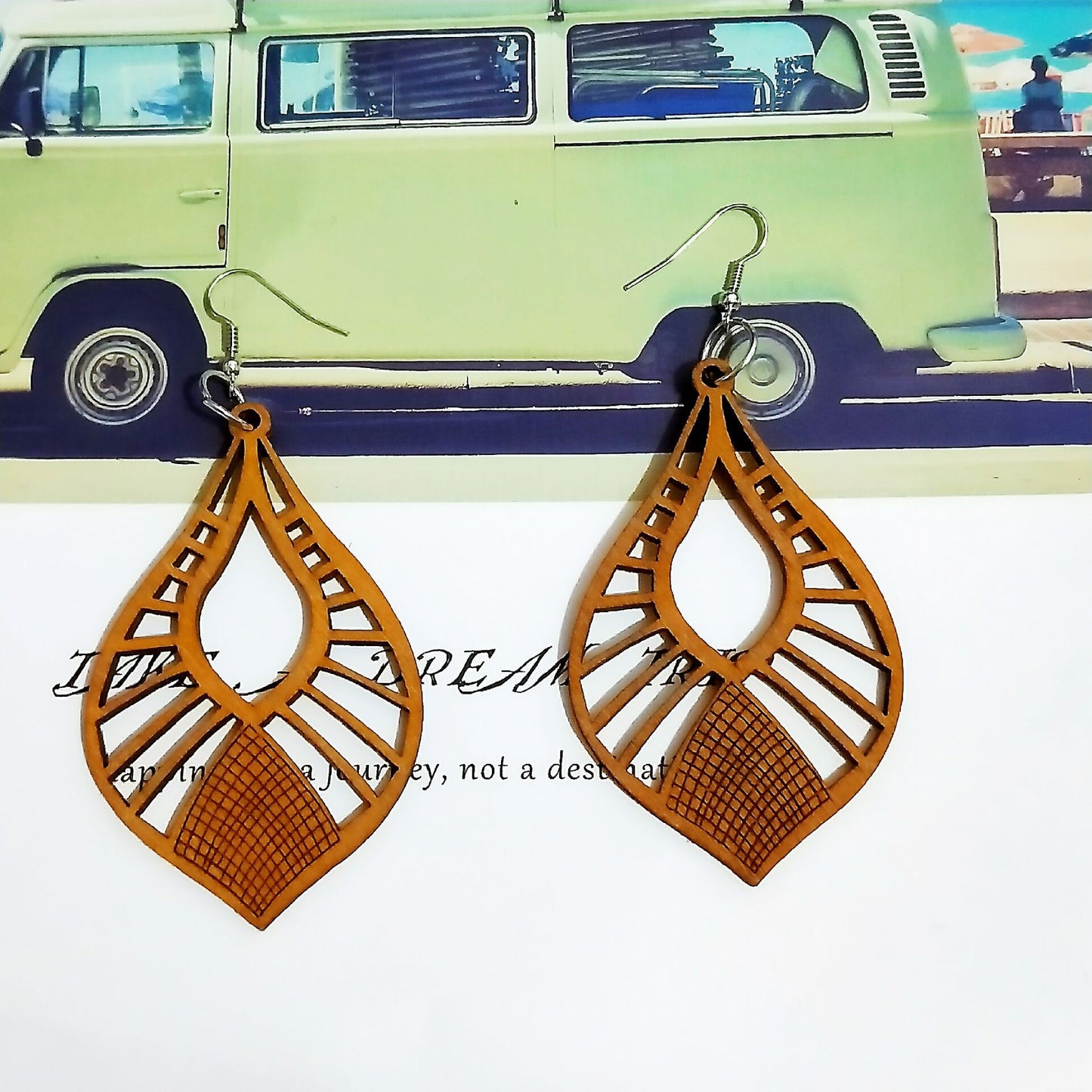 Women's Fashion Ethnic Style Wooden Earrings