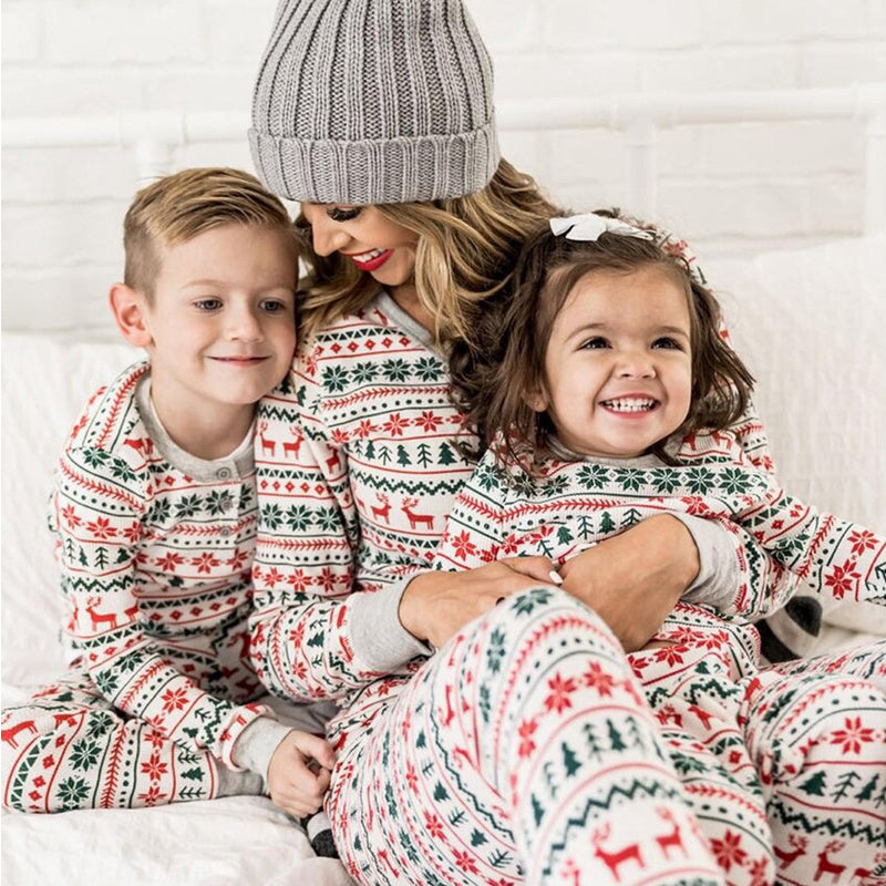Christmas Family Matching Father Mother Kids Baby Look alike Clothes Set