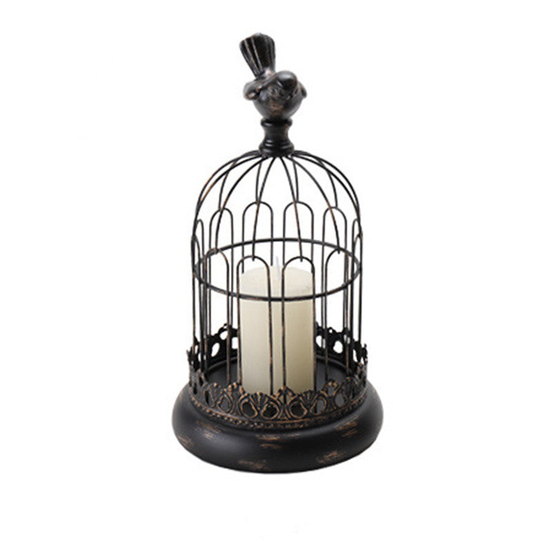 Simple Retro Candle Holder Wrought Iron Ornament