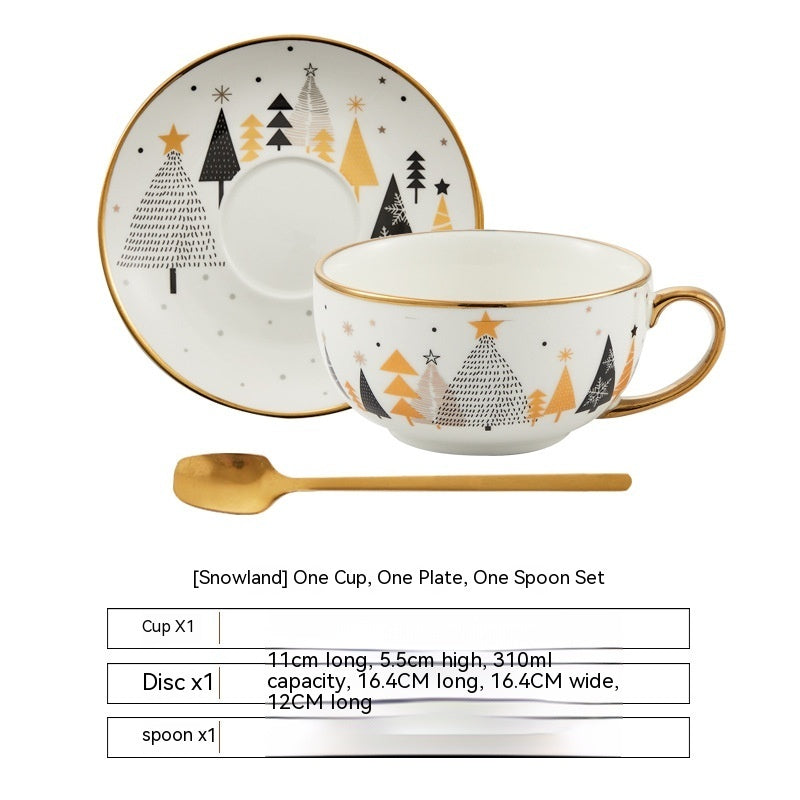 Ins Christmas Ceramic Cup